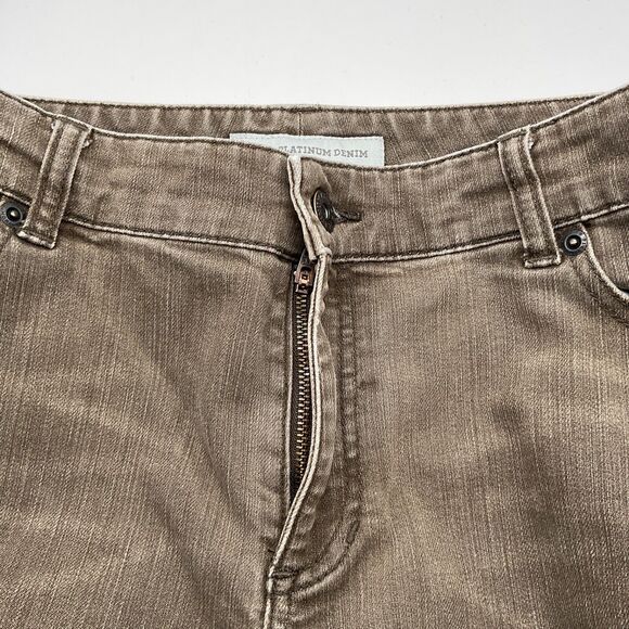 Chico's Platinum Denim Women's Ultimate Fit Slim Leg Jeans Size 2R Pewter Gray - Picture 9 of 10